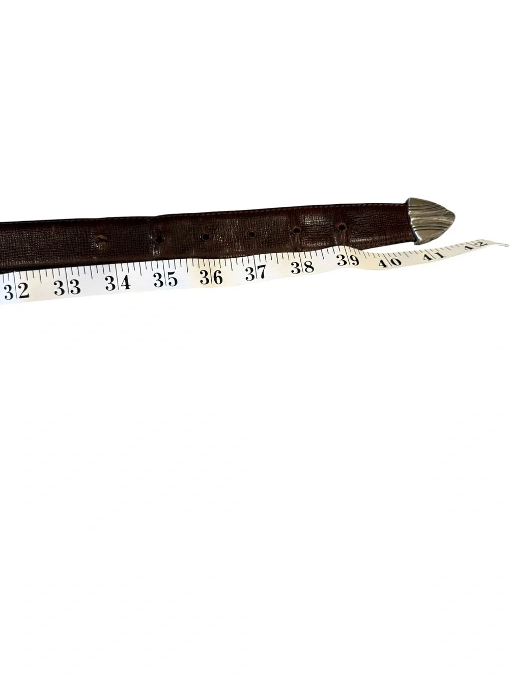 Italian leather brown belt size 36 by Down the Middle